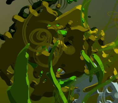 Soyut arka plan sanatı. 3 boyutlu illüstrasyon. Tuvalde fırça darbeleri. Çok renkli arkaplan. Çağdaş sanat. Sanatsal dijital palet.