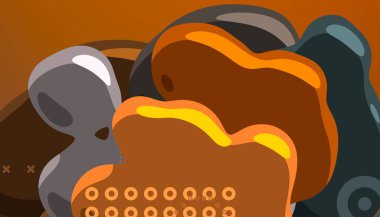 Soyut arka plan sanatı. 3 boyutlu illüstrasyon. Çok renkli arkaplan. Çağdaş sanat. Sanatsal dijital palet.