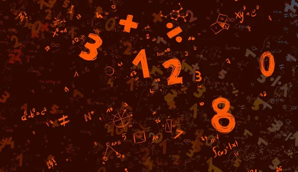 Math Ilustración Abstract Background Numbers Copy Space — Foto de Stock