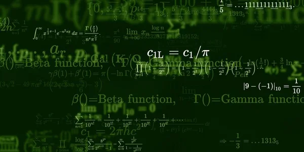 Kontekst Matematyczny Formułami Bezproblemowa Ilustracja Abstrakcyjny Wzór Kolorowymi Symbolami — Zdjęcie stockowe