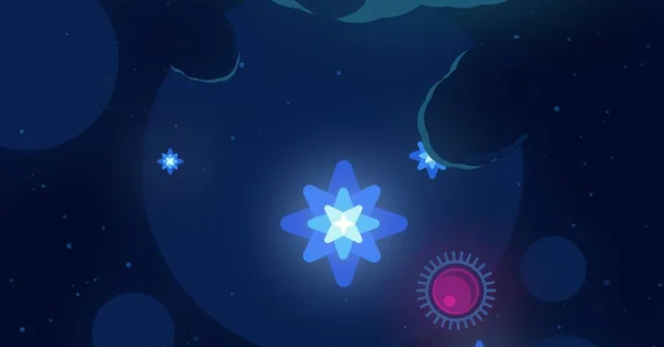 Ilustração Desenhos Animados Imagem Fundo Espaço Espaço Profundo Vasto Estrelas — Fotografia de Stock