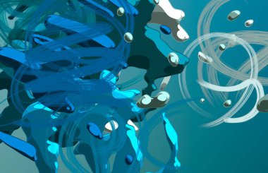 Soyut arka plan sanatı. 3 boyutlu illüstrasyon. Tuvalde fırça darbeleri. Çok renkli arkaplan. Çağdaş sanat. Sanatsal dijital palet.