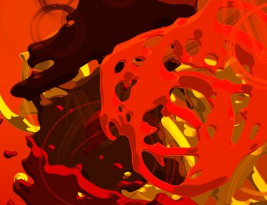 Soyut arka plan sanatı. 3 boyutlu illüstrasyon. Tuvalde fırça darbeleri. Çok renkli arkaplan. Çağdaş sanat. Sanatsal dijital palet.