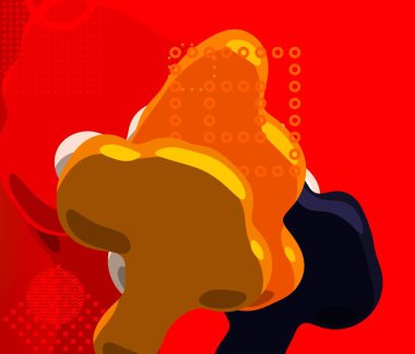 Soyut arka plan sanatı. 3 boyutlu illüstrasyon. Tuvalde fırça darbeleri. Çok renkli arkaplan. Çağdaş sanat. Sanatsal dijital palet.