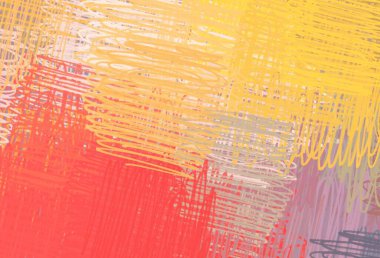 Soyut arka plan sanatı. 2D çizim. Etkileyici yağlı boya resim. Tuvalde fırça darbeleri. Modern sanat. Çok renkli arkaplan. Çağdaş sanat. İfade. Sanatsal dijital palet.