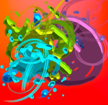 Soyut arka plan sanatı. Etkileyici yağlı boya resim. Tuvalde fırça darbeleri. Modern sanat. Çok renkli arkaplan. Çağdaş sanat. İfade. Sanatsal dijital palet.