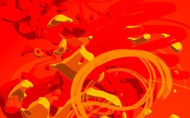 Soyut arka plan sanatı. 3 boyutlu illüstrasyon. Tuvalde fırça darbeleri. Çok renkli arkaplan. Çağdaş sanat. Sanatsal dijital palet.