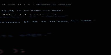 Yazılım geliştirici programlama kodu. Soyut modern sanal bilgisayar senaryosu. Masaüstü ekranında yazılım geliştirici programcının çalışması 