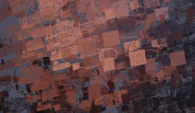 Soyut arka plan sanatı. 2D çizim. Etkileyici yağlı boya resim. Tuvalde fırça darbeleri. Modern sanat. Çok renkli arkaplan. Çağdaş sanat. İfade. Sanatsal dijital palet.