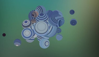 Soyut arka plan sanatı. Küresel gezegenler deseni