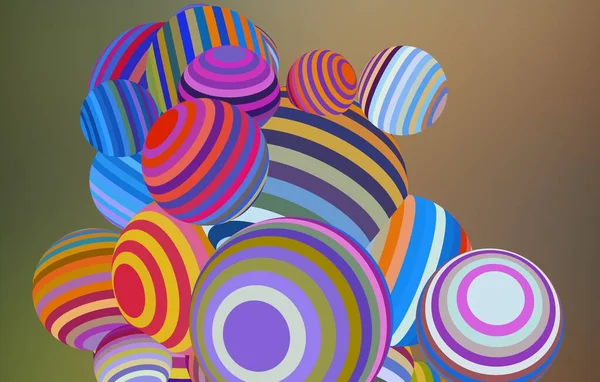 抽象的な幾何学的背景にカラフルな色 3Dイラスト — ストック写真