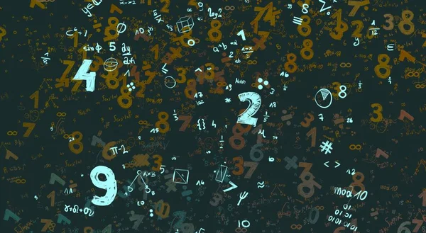 Math Ilustración Abstract Background Numbers Copy Space — Foto de Stock