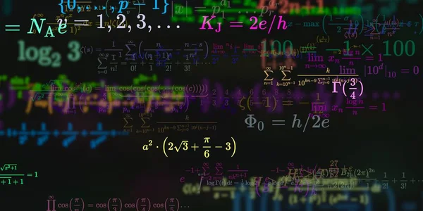 Mathématiques Fond Avec Des Formules Illustration Transparente Modèle Abstrait Avec — Photo