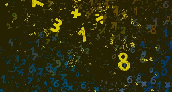 Math Ilustración Abstract Background Numbers Copy Space —  Fotos de Stock