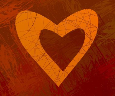 Soyut Sevgililer Günü arkaplan sanatı. Kalpler tuvalde. Çok renkli romantik bir fon. Çağdaş sanat. Sanatsal dijital palet.