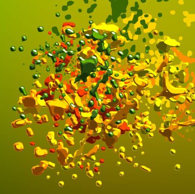 Soyut arka plan sanatı. 3 boyutlu illüstrasyon. Tuvalde fırça darbeleri. Çok renkli arkaplan. Çağdaş sanat. Sanatsal dijital palet.