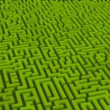 Renkli labirent arkaplanı, kopya alanı ile 3d illüstrasyon  