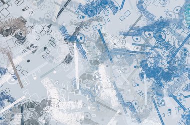 Soyut arka plan sanatı. 2D çizim. Etkileyici yağlı boya resim. Tuvalde fırça darbeleri. Modern sanat. Çok renkli arkaplan. Çağdaş sanat. İfade. Sanatsal dijital palet.