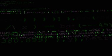 Yazılım geliştirici programlama kodu. Soyut modern sanal bilgisayar senaryosu. Masaüstü ekranında yazılım geliştirici programcının çalışması 