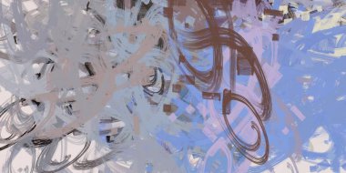 Soyut arka plan sanatı. 2D çizim. Etkileyici yağlı boya resim. Tuvalde fırça darbeleri. Modern sanat. Çok renkli arkaplan. Çağdaş sanat. İfade. Sanatsal dijital palet.