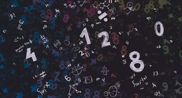 Math Ilustración Abstract Background Numbers Copy Space —  Fotos de Stock