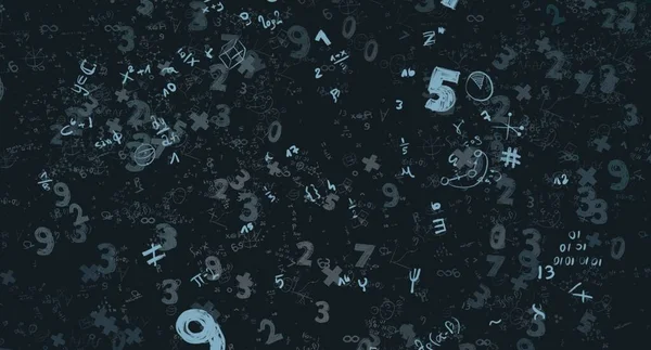 Math Illustration Abstract Background Numbers Copy Space — Stock Photo, Image