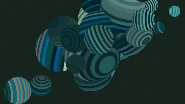 Abstrakt Bakgrund Illustration Med Flerfärgade Ballonger Samtida Konst Konstnärlig Digital — Stockfoto