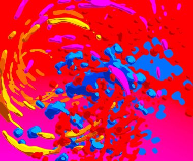 Soyut arka plan sanatı. 3 boyutlu illüstrasyon. Tuvalde fırça darbeleri. Çok renkli arkaplan. Çağdaş sanat. Sanatsal dijital palet.