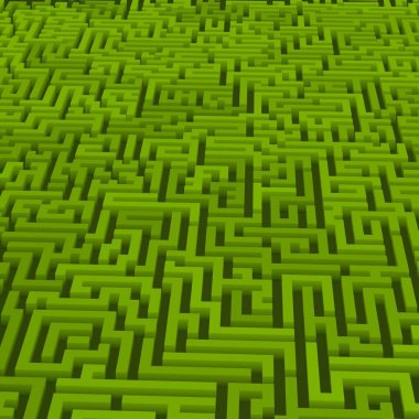Renkli labirent arkaplanı, kopya alanı ile 3d illüstrasyon  