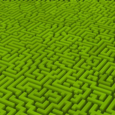 Renkli labirent arkaplanı, kopya alanı ile 3d illüstrasyon  