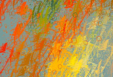 Soyut arka plan sanatı. 2D çizim. Etkileyici yağlı boya resim. Tuvalde fırça darbeleri. Modern sanat. Çok renkli arkaplan. Çağdaş sanat. İfade. Sanatsal dijital palet.