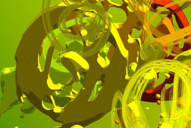 Soyut arka plan sanatı. 3 boyutlu illüstrasyon. Çok renkli arkaplan. Çağdaş sanat. Sanatsal dijital palet.