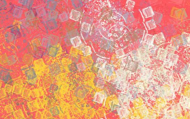 Soyut arka plan sanatı. 2D çizim. Etkileyici yağlı boya resim. Tuvalde fırça darbeleri. Modern sanat. Çok renkli arkaplan. Çağdaş sanat. İfade. Sanatsal dijital palet.