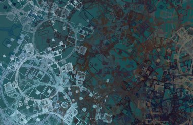 Soyut arka plan sanatı. 2D çizim. Etkileyici yağlı boya resim. Tuvalde fırça darbeleri. Modern sanat. Çok renkli arkaplan. Çağdaş sanat. İfade. Sanatsal dijital palet.