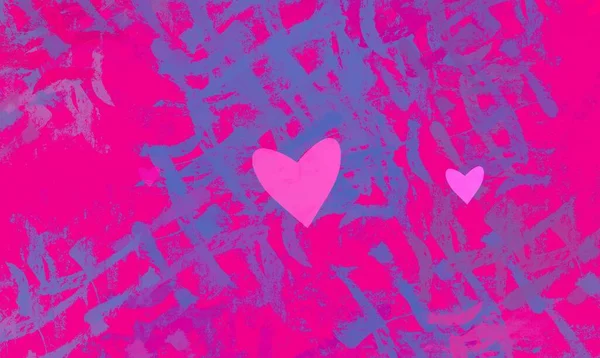 Abstract Valentine Background Art Corazones Sobre Lienzo Fondos Románticos Multicolor — Foto de Stock