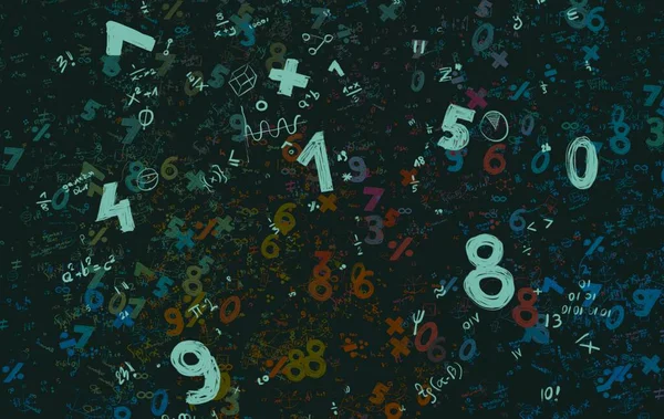 Math Ilustración Abstract Background Numbers Copy Space — Foto de Stock