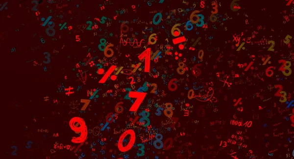 Matemática Ilustração Fundo Abstrato Com Números Espaço Cópia — Fotografia de Stock