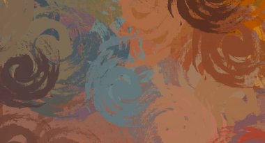 Soyut arka plan sanatı. 2D çizim. Etkileyici yağlı boya resim. Tuvalde fırça darbeleri. Modern sanat. Çok renkli arkaplan. Çağdaş sanat. İfade. Sanatsal dijital palet.