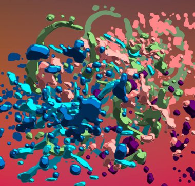 Soyut arka plan sanatı. Etkileyici yağlı boya resim. Tuvalde fırça darbeleri. Modern sanat. Çok renkli arkaplan. Çağdaş sanat. İfade. Sanatsal dijital palet.