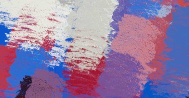 Soyut arka plan sanatı. 2D çizim. Etkileyici yağlı boya resim. Tuvalde fırça darbeleri. Modern sanat. Çok renkli arkaplan. Çağdaş sanat. İfade. Sanatsal dijital palet.