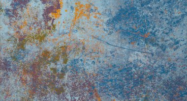 Soyut arka plan sanatı. 2D çizim. Etkileyici yağlı boya resim. Tuvalde fırça darbeleri. Modern sanat. Çok renkli arkaplan. Çağdaş sanat. İfade. Sanatsal dijital palet.