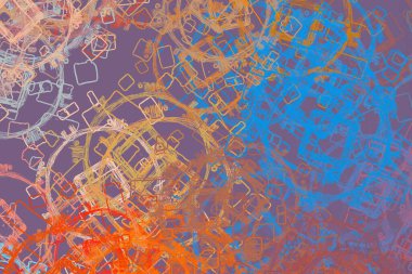 Soyut arka plan sanatı. 2D çizim. Etkileyici yağlı boya resim. Tuvalde fırça darbeleri. Modern sanat. Çok renkli arkaplan. Çağdaş sanat. İfade. Sanatsal dijital palet.