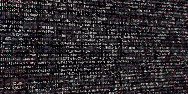 소프트웨어 개발자 프로그래밍 현대의 컴퓨터 스크립트를 추상화 데스크톱 화면의 소프트웨어 — 스톡 사진