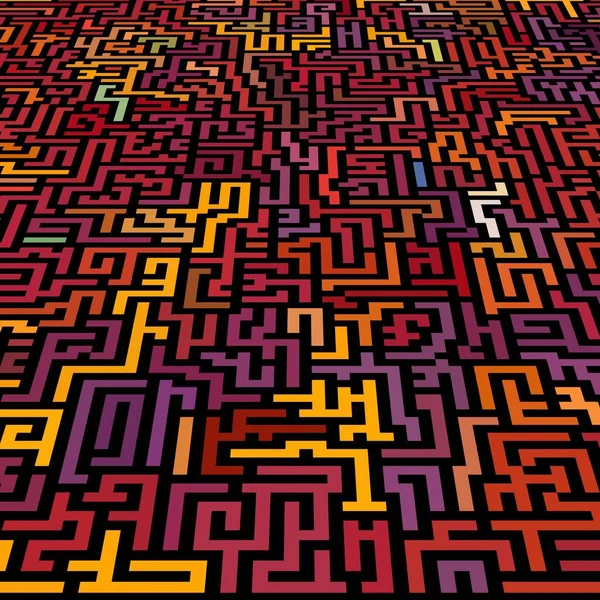 Farbenfroher Labyrinthhintergrund Illustration Mit Kopierraum — Stockfoto