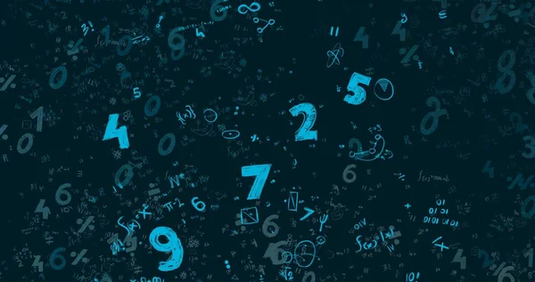 Math Illustration Abstract Background Numbers Copy Space — Stock Photo, Image