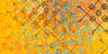 Soyut arka plan sanatı. 2D çizim. Etkileyici yağlı boya resim. Tuvalde fırça darbeleri. Modern sanat. Çok renkli arkaplan. Çağdaş sanat. İfade. Sanatsal dijital palet.