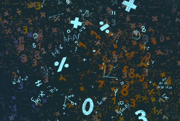 Matematica Illustrazione Sfondo Astratto Con Numeri Copiare Spazio — Foto Stock