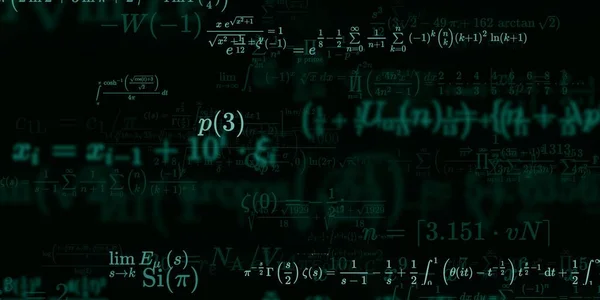 Historia Matemática Con Fórmulas Ilustración Perfecta Modelo Abstracto Con Símbolos — Foto de Stock