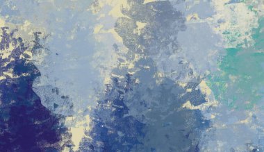 Soyut arka plan sanatı. 2D çizim. Etkileyici yağlı boya resim. Tuvalde fırça darbeleri. Modern sanat. Çok renkli arkaplan. Çağdaş sanat. İfade. Sanatsal dijital palet.