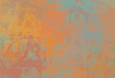 Soyut arka plan sanatı. 2D çizim. Etkileyici yağlı boya resim. Tuvalde fırça darbeleri. Modern sanat. Çok renkli arkaplan. Çağdaş sanat. İfade. Sanatsal dijital palet.